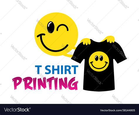 Funny Logo Template T Shirt Printing Royalty Free Vector