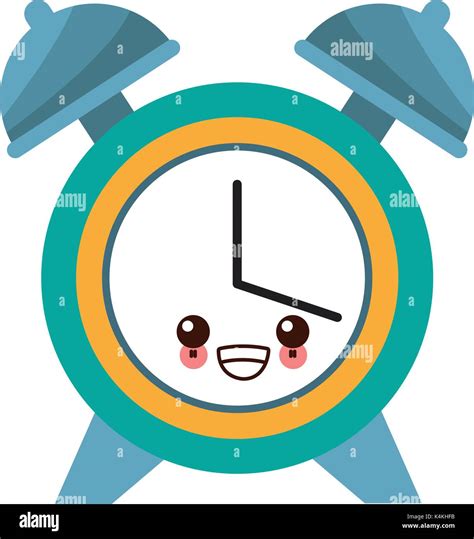 Clock With Bells Cute Kawaii Cartoon Stock Vector Image Art Alamy