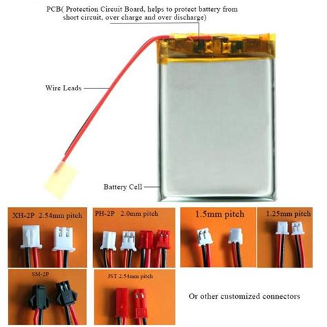 V Mah Lipo Rechargeable Lithium Polymer Battery Wh