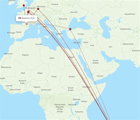 All Flight Routes From Toulouse To Mauritius Tls To Mru Flight Routes