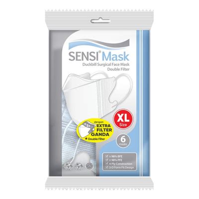 Jual Masker Sensi Duckbill Xl Sachet Isi Pcs Shopee Indonesia