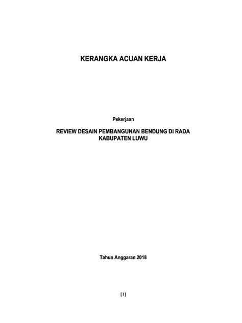 Kak Pembangunan Bendung Pdf Pdf