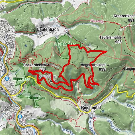 Hilpertsau Dachsstein Bergfex Wanderung Tour Baden W Rttemberg