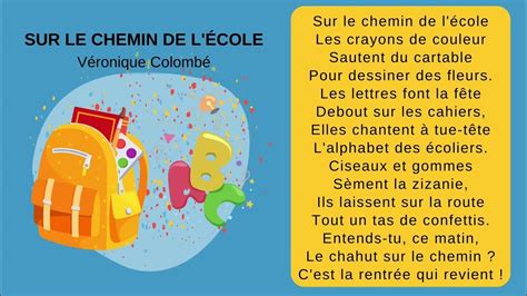 Sur Le Chemin De Lécole Véronique Colombé Youtube