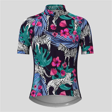 Tropical Plants Flowers Animals Womens Cycling Jersey Sanpellacc