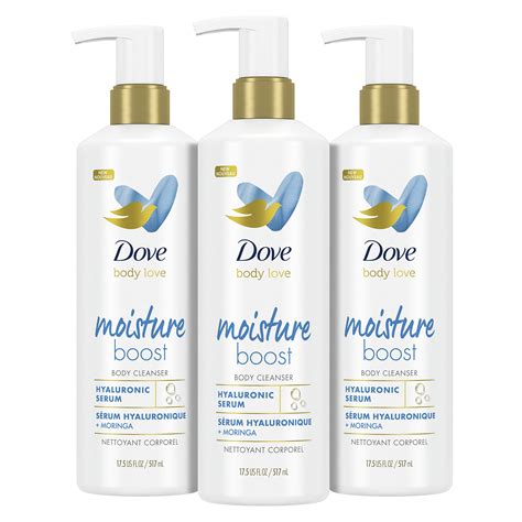 Dove Body Love Body Cleanser Moisture Boost 3 Count For Dry Skin Body