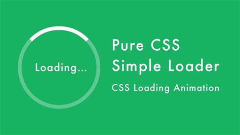 Pure Css Simple Loader Spinner Css Loading Animation Youtube