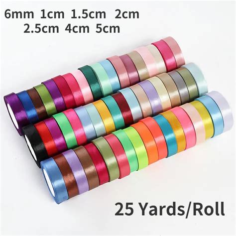 Mm Cm Cm Cm Cm Cm Cm Satin Ribbons Yards Artificial Silk