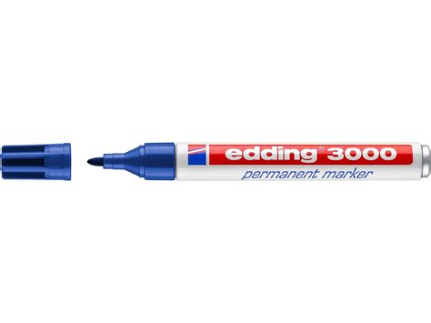 EDDING Permanent Marker 3000 1 5 3mm 3000 3 Blau Wasserfest Krebser