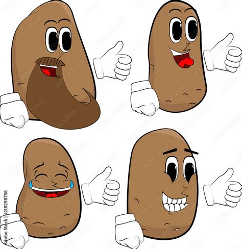 Cartoon Potatoes Without Faces