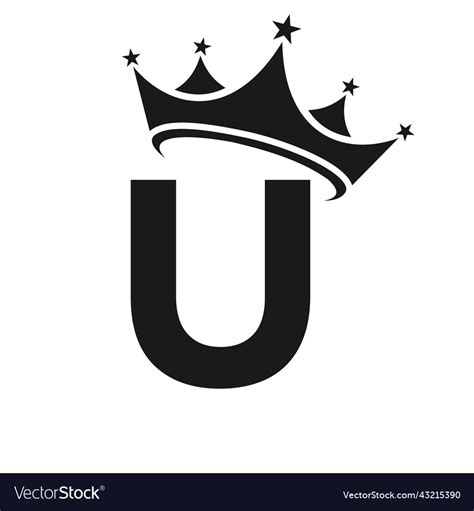 Letter U Crown Logo Royalty Free Vector Image Vectorstock