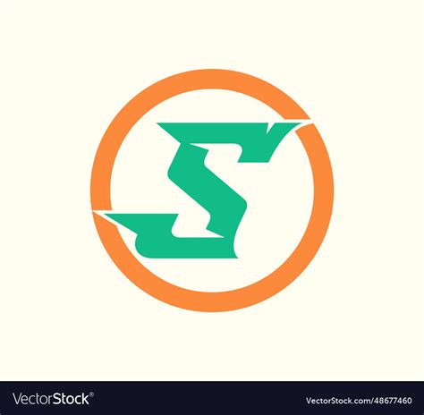 letter circle logo royalty  vector image