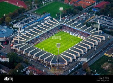 Aerial view, rewirpowerSTADION Bochum VfL Bochum against 1.FC Nürnberg ...