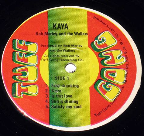 Bob Marley And The Wailers Kaya