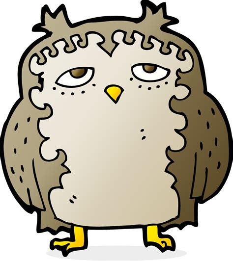 Cartoon Wise Old Owl 8449220 Vector Art At Vecteezy