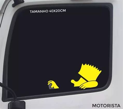 Adesivo Simpsons Dirigindo Caminh O Vidro Bart Homer Lisa