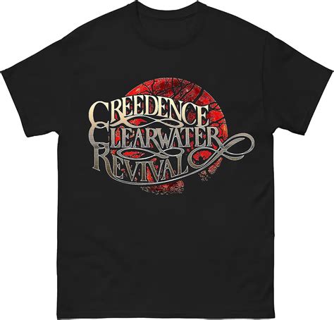 Creedence Clearwater Revival Shirt Vintage Logo Graphic Printing Short