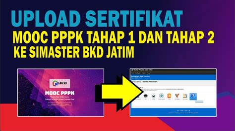 UPLOAD Sertifikat MOOC PPPK Tahun 2021 Dan 2022 Pada SIMASTER YouTube