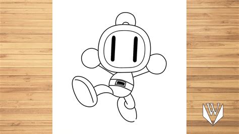 How To Draw Bomberman Step By Step Easy Draw Free Download Coloring