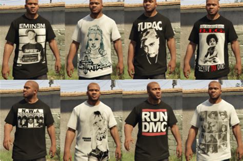 Franklin Roots Of Fight T Shirt Pack GTA5 Mods