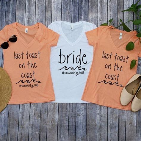 Beach Bachelorette Party Shirts Last Toast On The Coast Etsy Beach