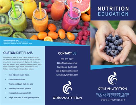 Awesome Nutrition Education Tri-Fold Brochure Template