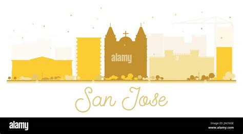 San Jose City skyline golden silhouette. Vector illustration. Simple ...