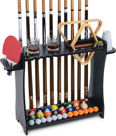 Amazon Shinoske Pool Cue Rack With Wheels Portable Rolling Pool