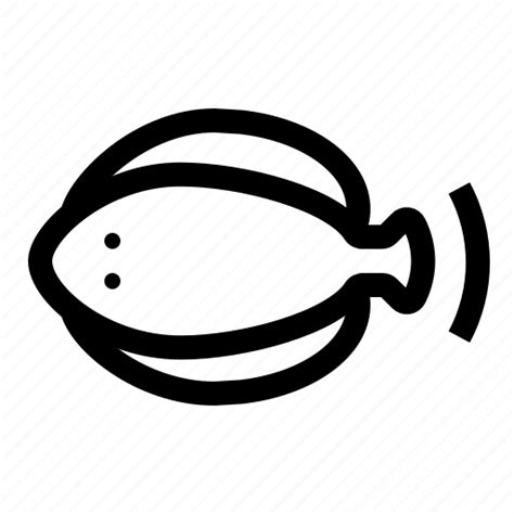Fish Flatfish Flounder Seafood Icon
