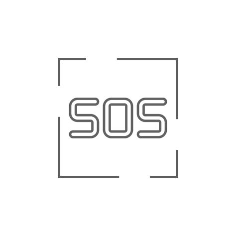 sos sign vector icon illustration  vector art  vecteezy