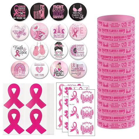 Breast Cancer Awareness Items Bulk Breast Cancer Bracelets Breast Cancer Pins