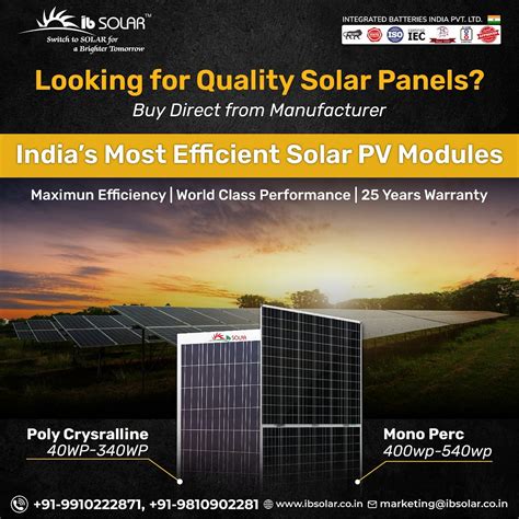 Solar Panel Manufacturers In India Ib Solar Medium