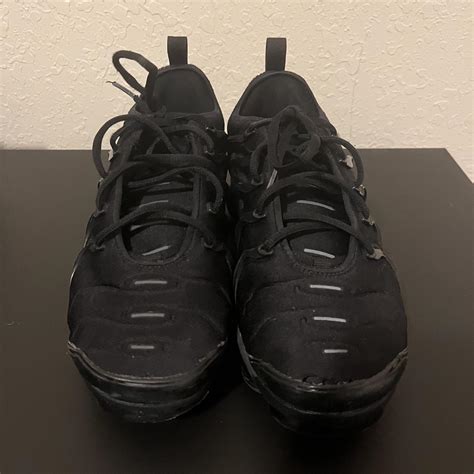 Nike vapormax triple black black Pretty worn Send... - Depop