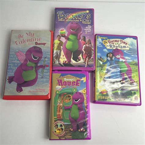 Bundle Of 4 Vintage Barney Vhs Tapes Etsy