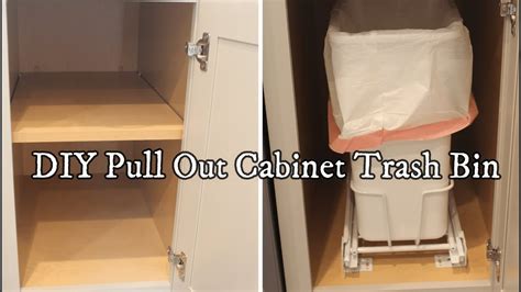 Diy Pull Out Cabinet Trash Canrev A Shelf 20 Quart Plastic Pull Out