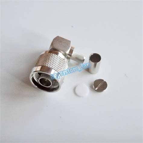 N Male Plug Right Angle Crimp For Rg X Rg X Lmr Coax Cable Rf