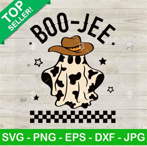 Boo Jee Cowboy Ghost SVG Western Cowboy Ghost SVG Halloween Western