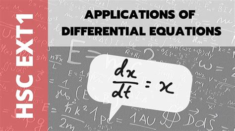 Hsc Ext1 Applications Of Differential Equations Youtube