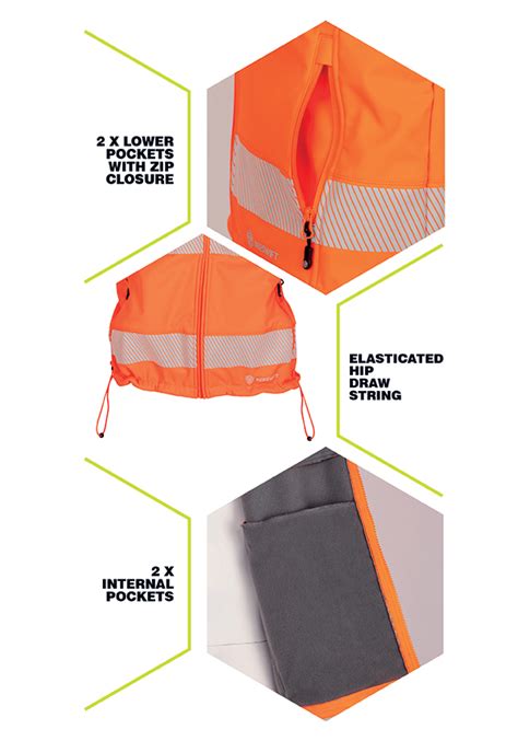 Beeswift Deltic Hi Vis Softshell Rail Bodywarmer ORANGE BSD31OR