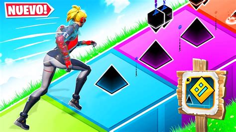 GEOMETRY DASH EN FORTNITE OMG NUEVO MINIJUEGO DE FORTNITE