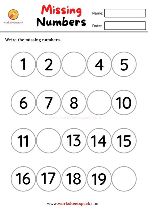 Missing Numbers Worksheet Worksheetspack Missing Numbers Missing Number Worksheets Number