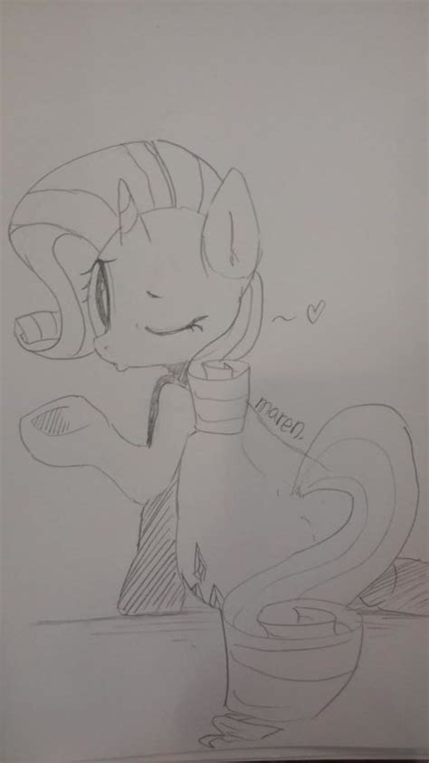 Safe Artist Maren Rarity Pony Unicorn Blowing A