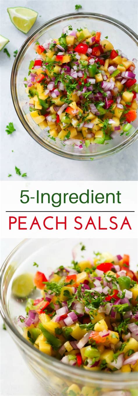 5 Ingredient Peach Salsa Recipe Primavera Kitchen