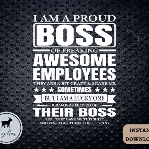 Svg Files Proud Boss Of Awesome Employees Etsy