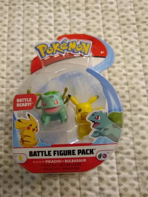 JAZWARES POKÉMON BATTLE Figure Pack Pikachu Bulbasaur Action Figures