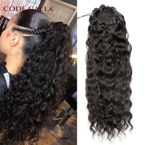 Ponytail Extensions Human Hair Water Wave Curly Ponytail Human Hair