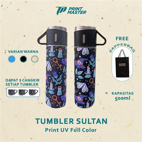 Jual Custom Tumbler Sultan Set Print Uv Full Color Shopee Indonesia