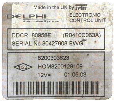 Ecu Original Files Delphi Trw Ddcr R C A E Renault Kangoo