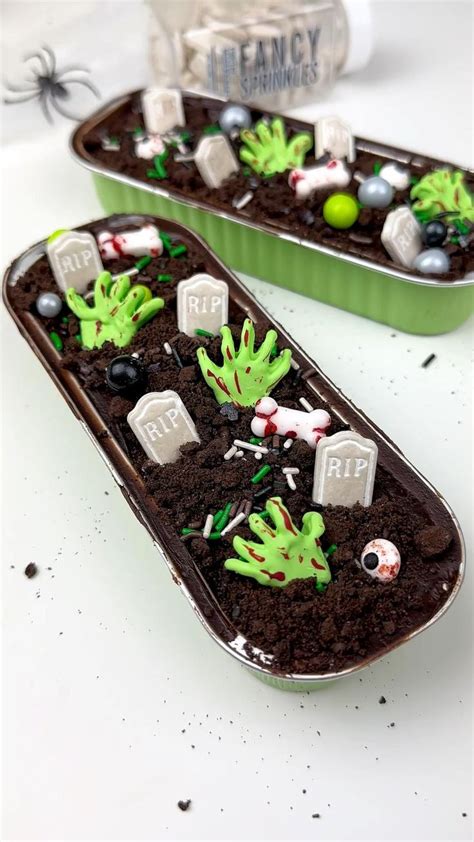 Zombie Graveyard Mini Cakes For Halloween