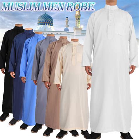 Islamic Ramadan Jubba Kaftan Dishdash Men S Arab Robe Thobe T Shirt